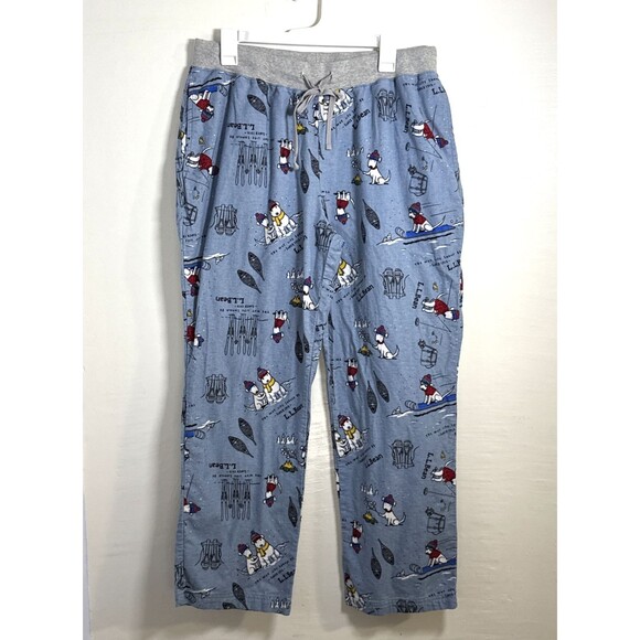 L.L. Bean Other - LL Beans Women's Flannel Pajama Pants Sz Large Dogs Snow Winter Camping Skiing